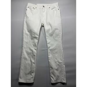 Levi's 511 Men's Slim Fit Straight Leg White Denim Jeans - Size 32x30 (32x28.5)